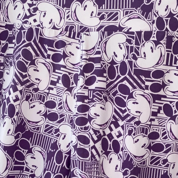 LuLaRoe OS Mickey Mouse Purple Disney Leggings - Picture 2 of 4